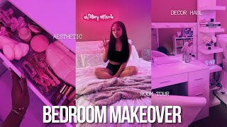 ROOM MAKEOVER  Room Tour New Furniture Decor Haul Pinterest Inspired [upl. by Anale127]