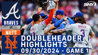 Mets clinch playoff spot  Mets vs Braves Game 1 9302024  NY Mets Highlights  SNY [upl. by Ewold333]