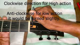 How to Adjust the Truss Rod on Your Acoustic Guitar High action guitar truss rod adjustment [upl. by Eanat327]