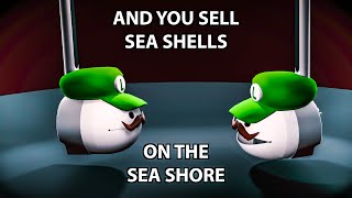 Seashells rap with amogus but i added morshu beatboxing [upl. by Yenahc246]