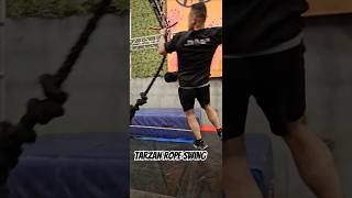 TARZAN ROPE SWING OBSTACLE obstaclecourse griptraining ocrlife ninjawarrior ropeswing ocr fit [upl. by Mateo]