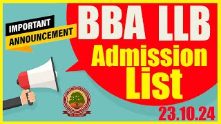 Admission List BBA LLB CUSB  23102024  Confirmed amp Waitlisted Candidates [upl. by Ariaec]