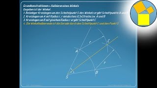 Grundkonstruktionen  Halbieren eines Winkels  Rueff [upl. by Rafaelita656]