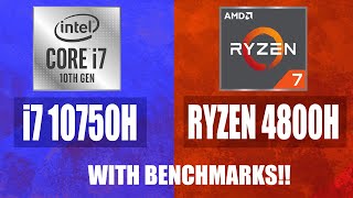 Intel Core i7 10th Gen vs Ryzen 7 4800H Full Comparison [upl. by Osmo]