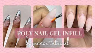 POLY NAIL GEL FILL IN for Beginners Easy StepbyStep Guide by Glowtips CC [upl. by Ecyaj]