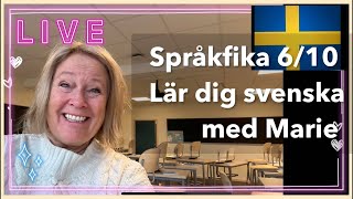 Språkfika 61024 om glädje sorg och vardag Lär dig svenska svenskamedmarie [upl. by Jeffcott]