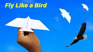 How to Make a Flying Eagle Plane  Best Flying Paper Bird Plane [upl. by Lanod]