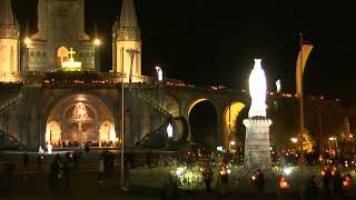 Procession Mariale aux flambeaux at the Sanctuaire de Lourdes  8 October 2024 [upl. by Enicul]