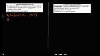 Exemple pour comprendre la notion de variable aléatoire pour le cas  a discret [upl. by Cave]