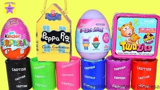 HUEVOS SORPRESA KINDER SLIME CAJITAS SORPRESA PEPPA PIG DISNEY TWOZIES JUGUETES SORPRESA EN ESPAÑOL [upl. by Darra329]