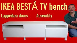 IKEA BESTÅ TV bench with white Lappviken door and drawers Assembly instructions [upl. by Adeys517]