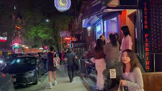 NYC Nightlife Walk  Greenwich Village  Restaurants amp Bars  October 2023 [upl. by Monaco262]