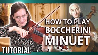 How to Play Minuet and Trio by Boccherini  Violin Tutorial  Free Sheet Music [upl. by Hare]