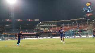 Jasprit Bumrah amp Anmolpreet Singh Train in Bengaluru  Mumbai Indians [upl. by Idmann]