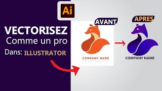 Tuto vectorisation dans Illustrator  comment vectoriser des images dans Illustrator [upl. by Aleahc]