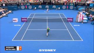 Agnieszka RADWANSKA POL vs Bethanie MATTEK SANDS USA Apia International Sydney 2014 Highlights [upl. by Haret]