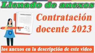 ✅Como llenar los ANEXOS para el CONTRATO docente 2023 [upl. by Wachter998]