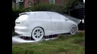 honda civic ep3 type r snow foam [upl. by Atikcir]