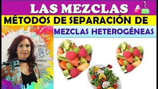 MÉTODOS PARA SEPARAR MEZCLA HETEROGÉNEAS 🔶Procedimientos de separación de mezclas heterogéneas [upl. by Onairam]