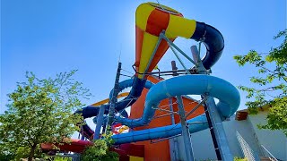 Waterslides at Donautherme Ingolstadt in Germany [upl. by Latt]