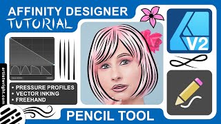 Affinity Designer Tutorial  How to use the Pencil Tool [upl. by Ylrehs]