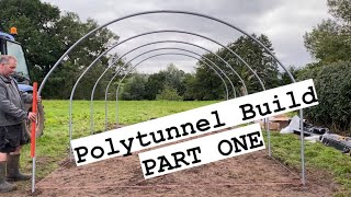 First Tunnels Polytunnel Build  Part One  Screw Anchor Foundation Tubes [upl. by Eedya]