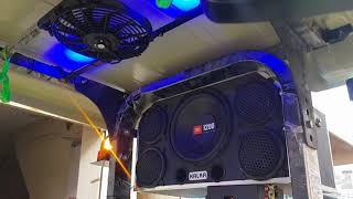 FIBER HOOD WITH FRONT NAME LED AND HI POWER FRONT LED LIGHTS amp WOOFER SYSTEM [upl. by Diarmid]