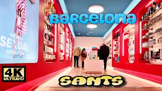 NIGHTLIFE IN SANTS STREET BARCELONA CITY 2024 WALKING TOUR 4K 60ftps 🇪🇸 [upl. by Herman]