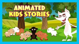 THE WOLF AND SEVEN LITTLE GOATS  ANIMATED STORIES  KIDS HUT STORYTELLING  TIA AND TOFU STORIES [upl. by Yniattirb]