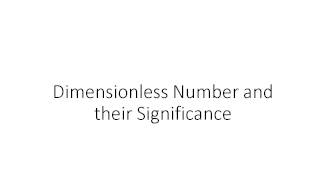 Dimensionless Number and their Significance [upl. by Adnaral]