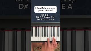 I Can Only Imagine piano tutorial pianotutorial shorts [upl. by Ilene]