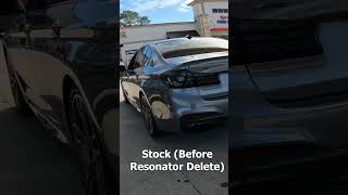 2020 M550I BMW Resonator Delete Xpipe Exhaust Sound Before amp After mpower m550i exhaust [upl. by Ellehcsor]