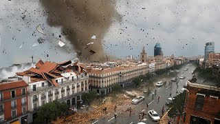 AGAIN AND AGAIN Spain is destroyed Giant tornado destroys boats in Isla Cristina [upl. by Jacquenette877]