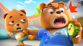 The Bear Babies Overslept  The Bears Family  Cartoons  Cartoon for Kids  BabyBus [upl. by Handler]