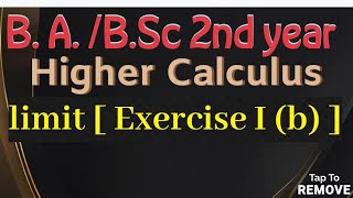 BABSc 2nd year limit exercise Ib  higher calculus gokhroos book [upl. by Aynatal262]