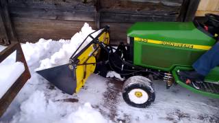 John Deere 54quot Plow Bucket in the snow [upl. by Scibert]