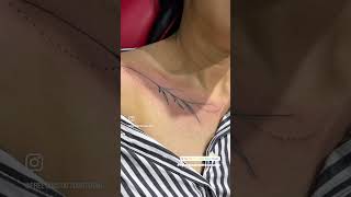 collar collarbone tattoodesign tattoo lineart preetamstattoostudio [upl. by Kristin852]