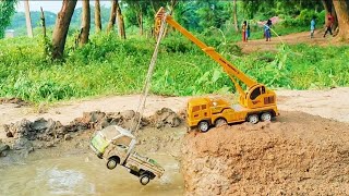 Tata Ace And Mahindra Tractor Accident Big Pulling Out JCB And Crane  Jcb Tractor  Ranjit kids [upl. by Dimmick]