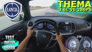 2014 Lancia Thema 36 V6 286 PS TOP SPEED AUTOBAHN DRIVE POV [upl. by Einnor]