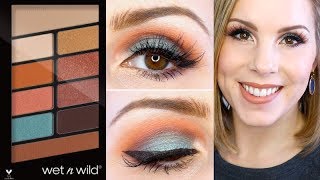 NEW Wet n wild Not a Basic Peach Makeup Tutorial  Turquoise Eyeshadow Tutorial [upl. by Munro]