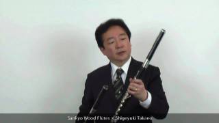 Shigeyuki Takano plays Sankyo Flute 04  Wood Flutes [upl. by Enedan]