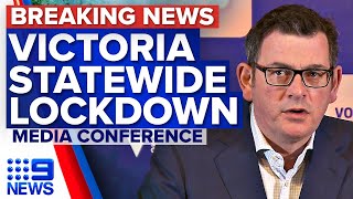 Statewide lockdown for Victoria after spike in regional cases  Coronavirus  9 News Australia [upl. by Nevin]