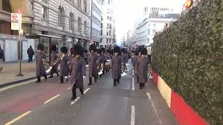 Lord Mayors Show 2023 The Band of the Honourable Artillery Company marching back to barracks [upl. by Diehl24]