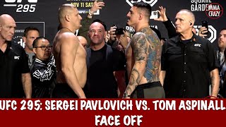 UFC 295 Sergei Pavlovich vs Tom Aspinall Weigh in Face Off [upl. by Darrick]