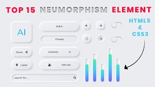 Neumorphism UI Design HTML CSS  Neumorphism Effect CSS  Neumorphism CSS  Neumorphism Element [upl. by Drusus]