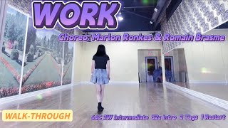 WORK Line Dance WALKTHROUGH [upl. by Alleuol831]