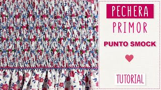 BORDA PECHERA PRIMOR 💜 EN PUNTO SMOCK TUTORIAL PASO A PASO [upl. by Efthim183]