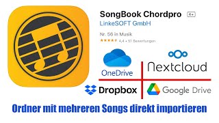 SongBook ChordPro – Importieren von Ordnern mit mehren Songs  Google Drive Dropbox  Michael Studt [upl. by Earlene239]