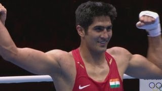 IND v KAZ  Boxing Middle 75kg Round of 32  London 2012 Olympics [upl. by Stone]