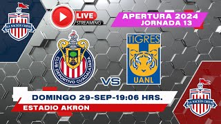 CHIVAS FEMENIL VS TIGRES EN VIVO JORNADA 13 LIGA MX AP24 [upl. by Kcirdled799]